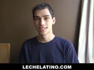 Young Latin Twink Gives Blowjob To Giant prick - LECHELATINO&period;COM