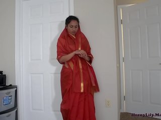 Horny Indian mother and son in law having fun
