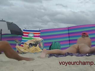 A taste of my young man Nude Beach MILF Mrs Brooks Voyeur POV 8