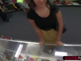 Sexy College student trades cash for dirty video in Shawns pawn shop
