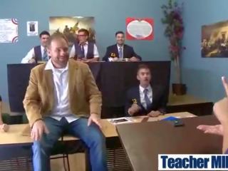 (kimberly kendall) splendid Teacher With Big Melon Tits Ride Student In Class mov-17