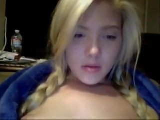 Blonde with long hair Magy is rubbing her pussy in front of her web cam PERFECT GIRLS