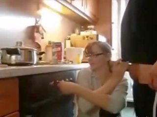 Pleasant Wife With Such Amazing Tits Fucking At Kitchen