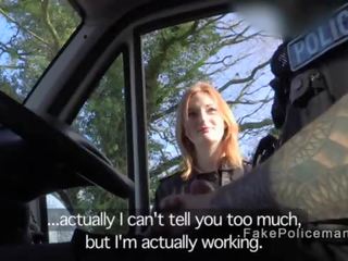Fake cop bangs blonde in his van in public