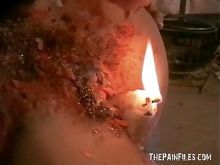 Kinky Crystels stupendous wax punishment and self torturing bdsm of english fetish mode