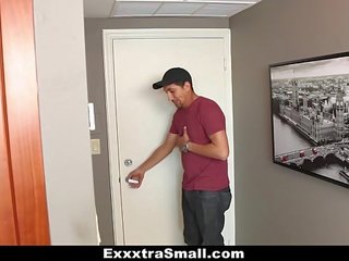 ExxxtraSmall - Extra Small strumpet Stretched By A Huge prick
