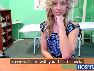 Fake Hospital doc offers blonde a discount on new tits in exchange for a good